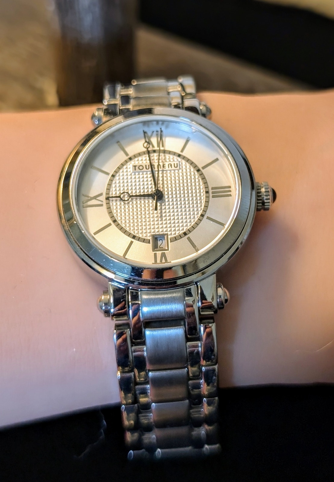 Tourneau Honda Stainless Steel Back Silver Watch Nwt